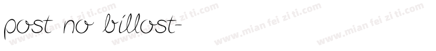 post no billost字体转换